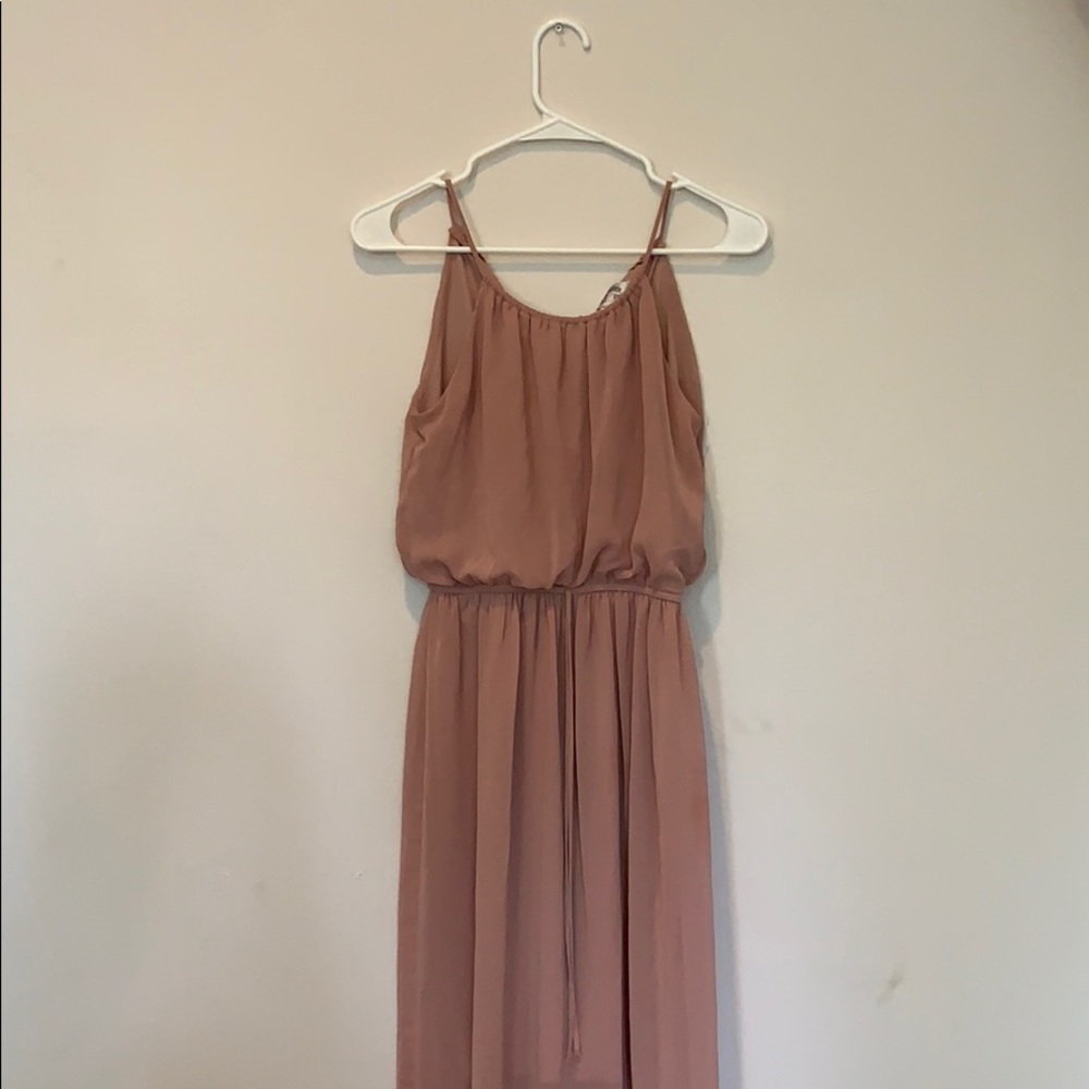 Lightweight Sheer Blush Dress with attached slip